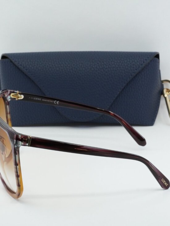 Loewe LW40001I 83V Filipa Square Sunglasses – Purple to Orange \\ Light Brown main image 6